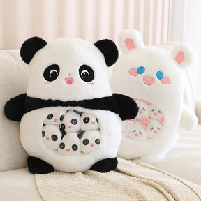 Schattig dieren pluche kussen - mini candy tas poppen voor kindercadeaus