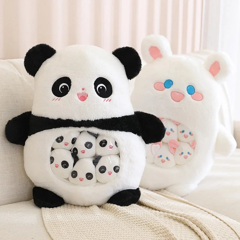 Schattig dieren pluche kussen - mini candy tas poppen voor kindercadeaus