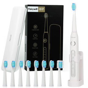 Sonic Electric Toothbrush – USB Rechargeable, Waterproof, with 8 Brush Heads & Travel Case - 100% original product