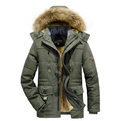Waterproof Fleece Hooded Men Outdoor Jacket - Inclusive sizes — up to 6XL