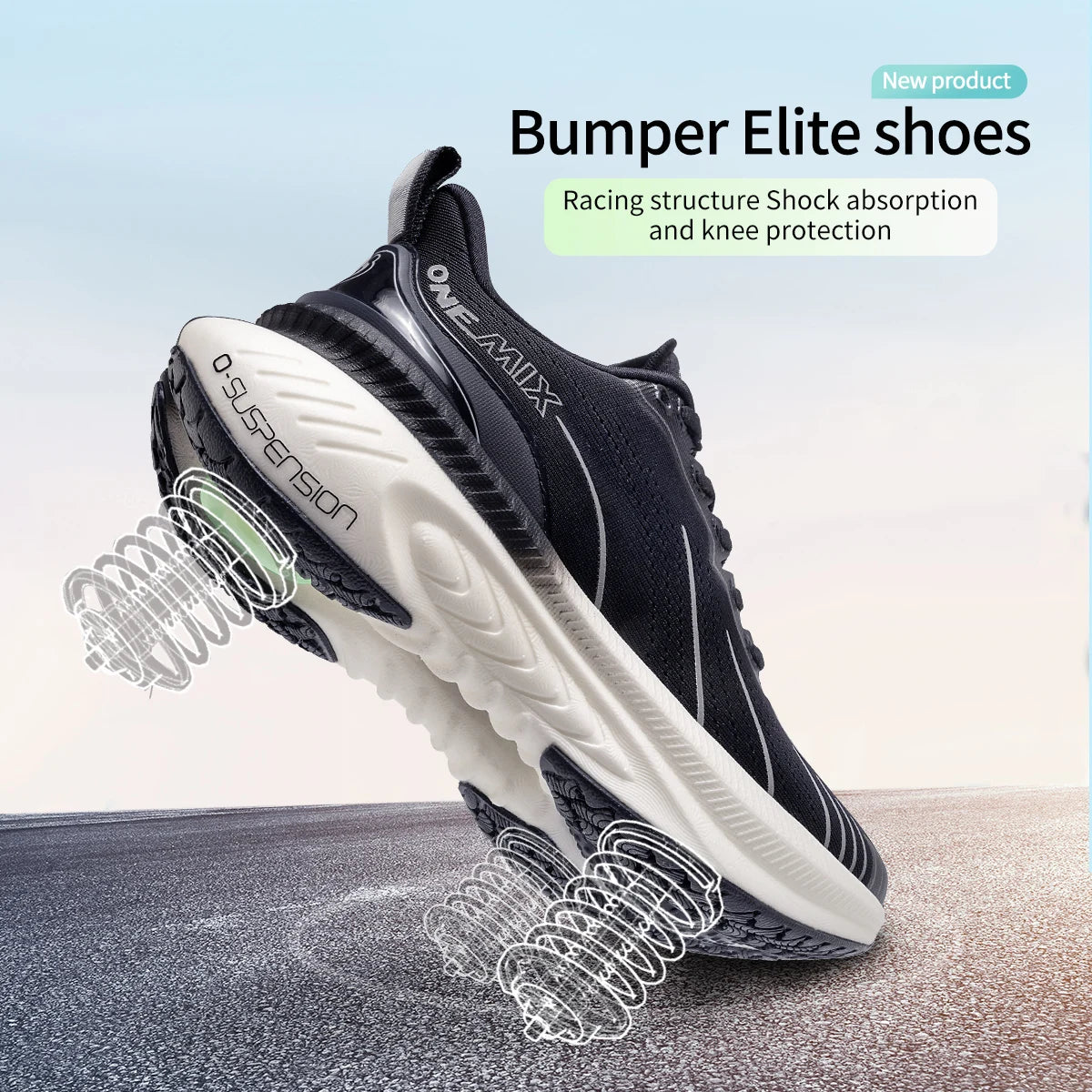 Atletiksko/Sneakers/Nye støddæmpende løbesko til mænd Velegnet til tunge løbere Snøresko Sport Kvinder Skridsikre udendørs atletiske herre sneakers