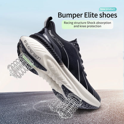 Atletiksko/Sneakers/Nye støddæmpende løbesko til mænd Velegnet til tunge løbere Snøresko Sport Kvinder Skridsikre udendørs atletiske herre sneakers