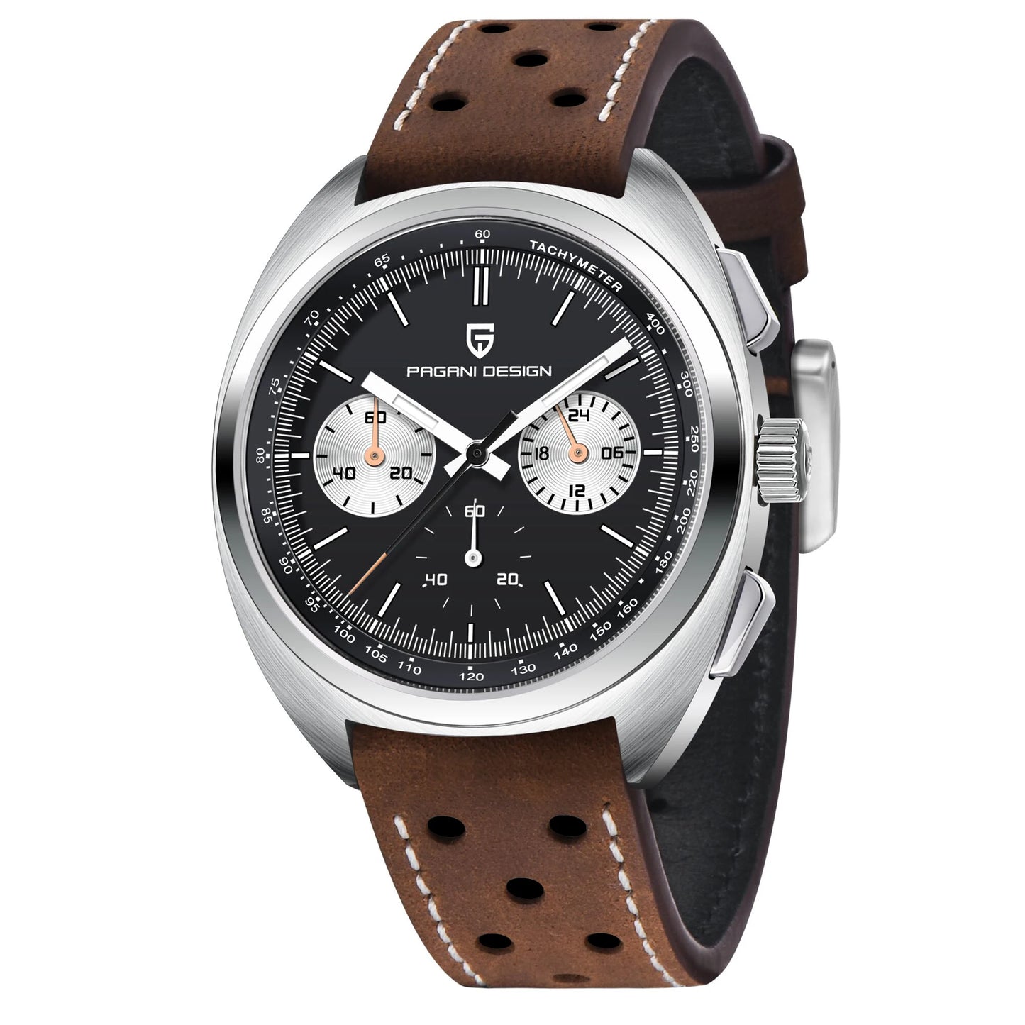 MIAMI DESIGN VK63 - Relógio masculino de luxo | Cronógrafo esportivo com vidro safira e movimento de quartzo