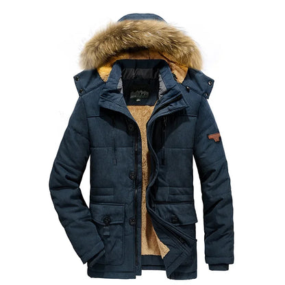 Waterproof Fleece Hooded Men Outdoor Jacket - Inclusive sizes — up to 6XL