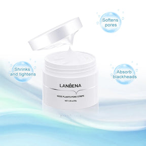 LANBENA Blackhead Remover Peel Off Mask Aloe Vera Extract Oil Control Nose Mask with 180pcs Cleanses for Deep Clean Hydrating