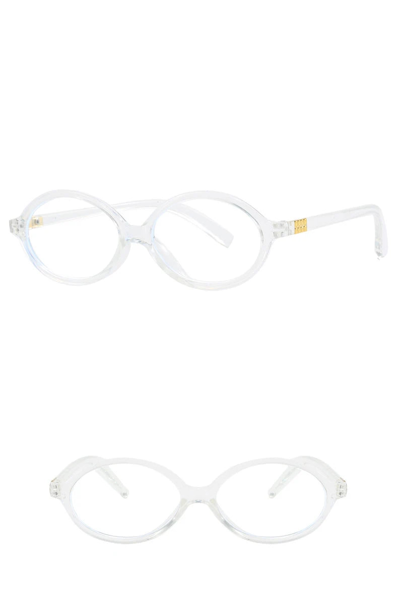 Oval Vintage Opticla Reading Glasses Women Small Size Anti Blue Light Computer Eyeglass Retro Prescription Spectacels