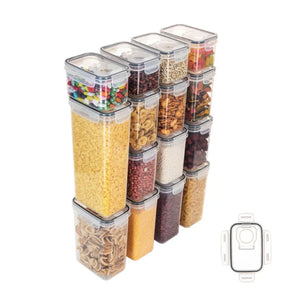 Recipientes de almacenamiento de alimentos herméticos con organizador de la despensa de tapa Dispensadores de cereales Recipientes de cereales Caja de almacenamiento de alimentos Organizador de cocina