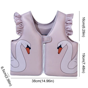 Chaleco de natación para natación entrenador de natación chaleco lindo ayuda de natación ropa de flotación de dibujos animados de traje de trajes de baño para niñas para niñas