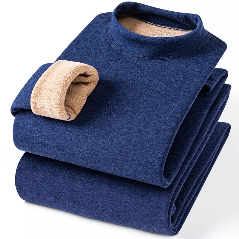 Large Størrelse 8XL Termisk undertøysett for menn Høst Vinter Fritid Ensfarget Long Johns Holder varmen Kaldt vær Termisk klær