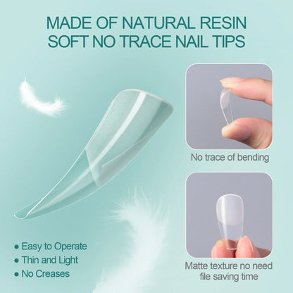 Pontas Nailpop Gel X – 120 unidades de gel macio, extensões fáceis de unhas
