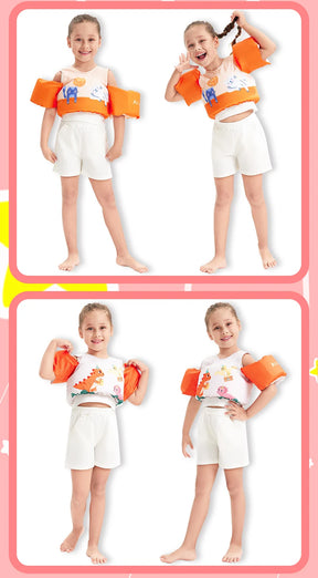 Swim Vest for Kids Cute Swimming Pool Jacket Floats Non-Inflatable Baby Boys Girls Arm Band Buoyancy Aids for Children Aged 2-6T