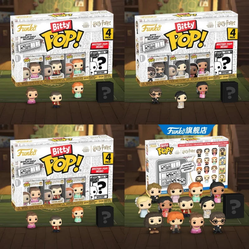 Funko Pop ™ Bitty Harry Potter Bitty 4pcs Blind Box Mini Azione Bambola Desktop Decoration Edition Limited Model Giocatto