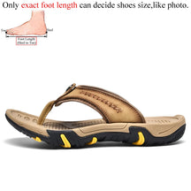 Sommermänner Flip Flops echte Lederschuppen im Freien Flip Flop