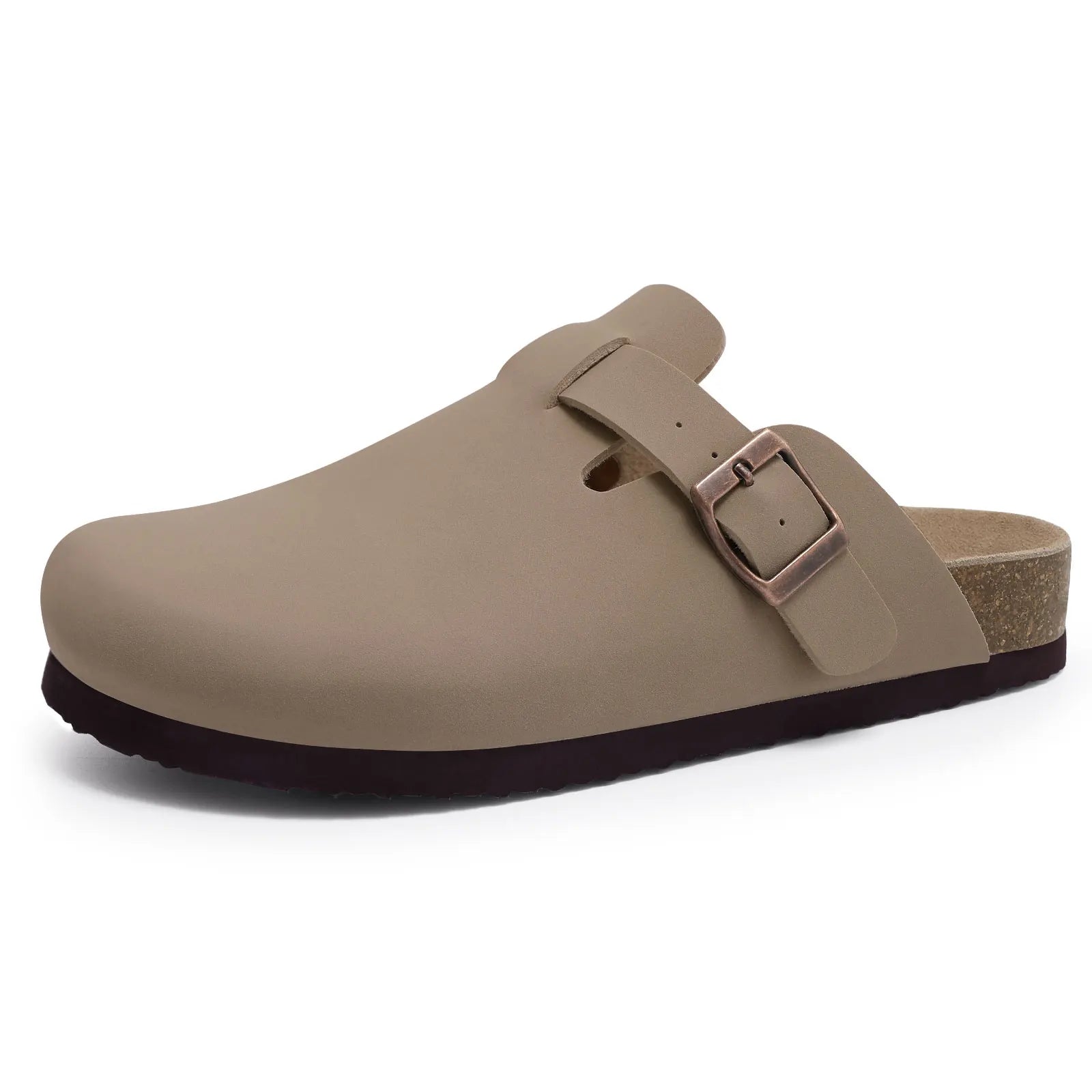 Genuine Suede Clogs – Unisex Comfort with Arch Support & Cork Footbed