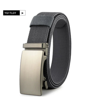 Sports Elastic Tactical Belt – Automatic Metal Buckle, Stretch Nylon Military Unisex Belt (115–150CM)