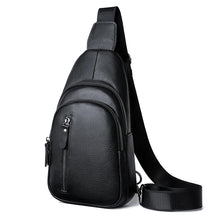 Bolso de hombro: bolso de hombro de cuerpo de cuero 100% genuino para hombres - informal y elegante