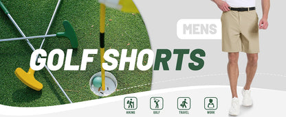 MIAMI TAC -Shorts décontractés et de golf à séchage rapide pour hommes – Stretch & 4 poches