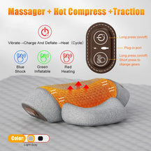 Masajeador de cuello eléctrico almohada cervical compresa de compresa de vibración de vibración tracción de cuello de cuello relajado soporte de columna de columna