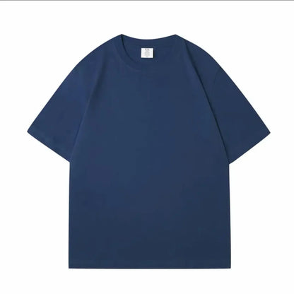 Camiseta -600g Camiseta masculina de manga curta grossa de algodão puro resistente - alta qualidade