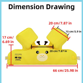 Swim Vest for Kids Cute Swimming Pool Jacket Floats Non-Inflatable Baby Boys Girls Arm Band Buoyancy Aids for Children Aged 2-6T