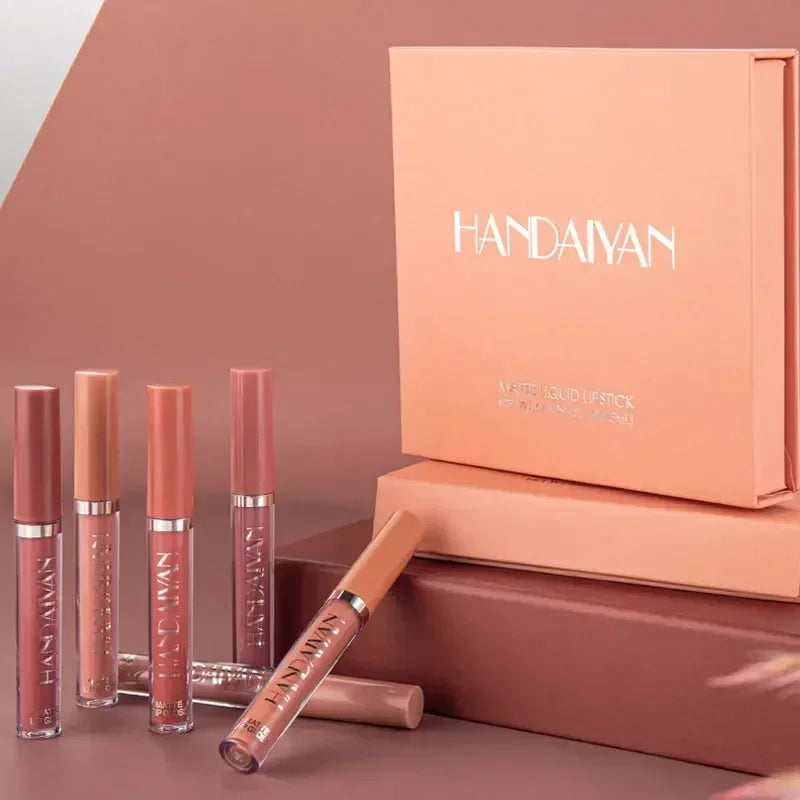 6 PCS Korean Lipstick Set – The Famous Korean Makeup | Long-Lasting, Waterproof & Matte -Original product- Free Shipping to Europe