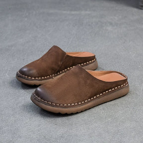 Slipisti estivi in ​​pelle autentica - Sole morbida, comfort fatti a mano e stile retrò