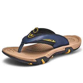 Sommermänner Flip Flops echte Lederschuppen im Freien Flip Flop
