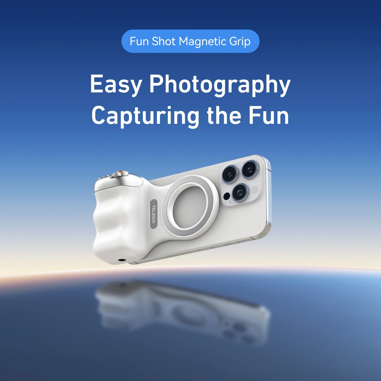 TELESIN ™ Phone Camera Shoot Hand Grip - Magnétique Portez avec télécommande pour iPhone et Android