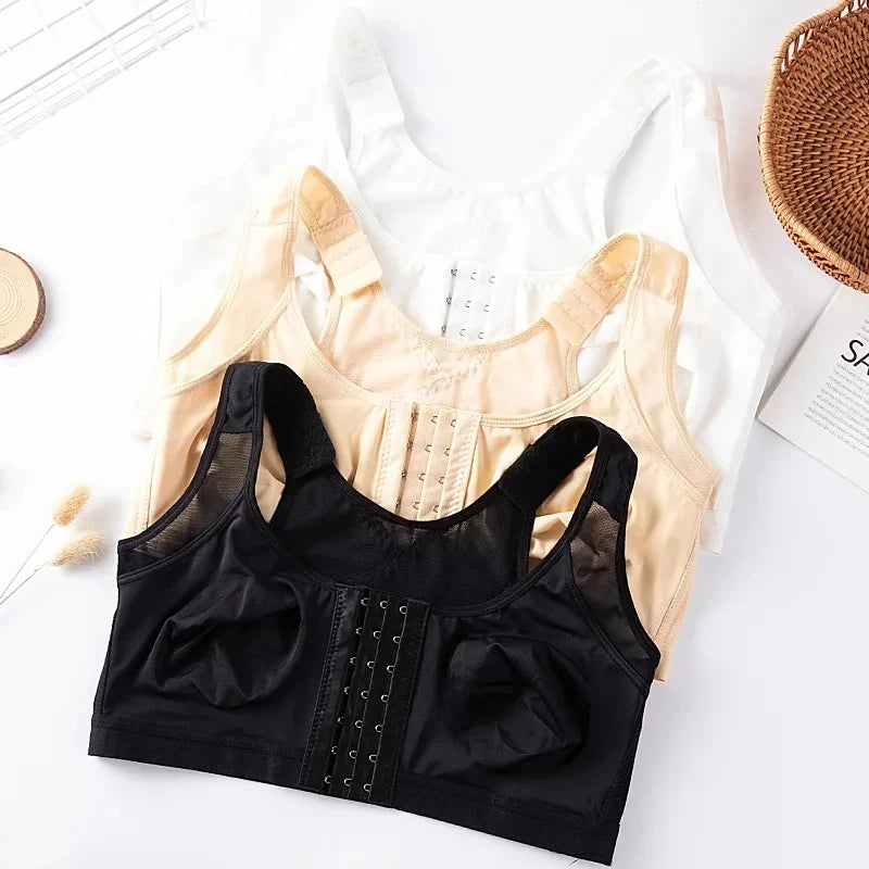 Bra de sports de levage avec fermeture avant et support arrière - S-5XL