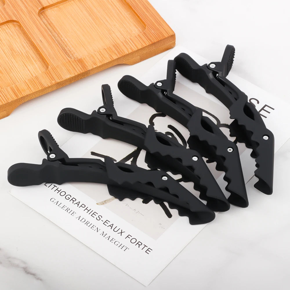 Fermagli per capelli in coccodrillo da 6 pezzi – Morsetti per sezionamento professionali per styling, taglio & Uso in salone