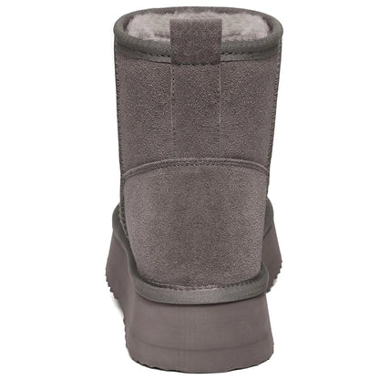 Women’s Warm Mini Mid-Calf Snow Boots – Thick-Bottomed, Fur-Lined Suede, Ultra-Comfortable Winter Shoes