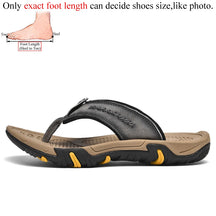 Sommermänner Flip Flops echte Lederschuppen im Freien Flip Flop