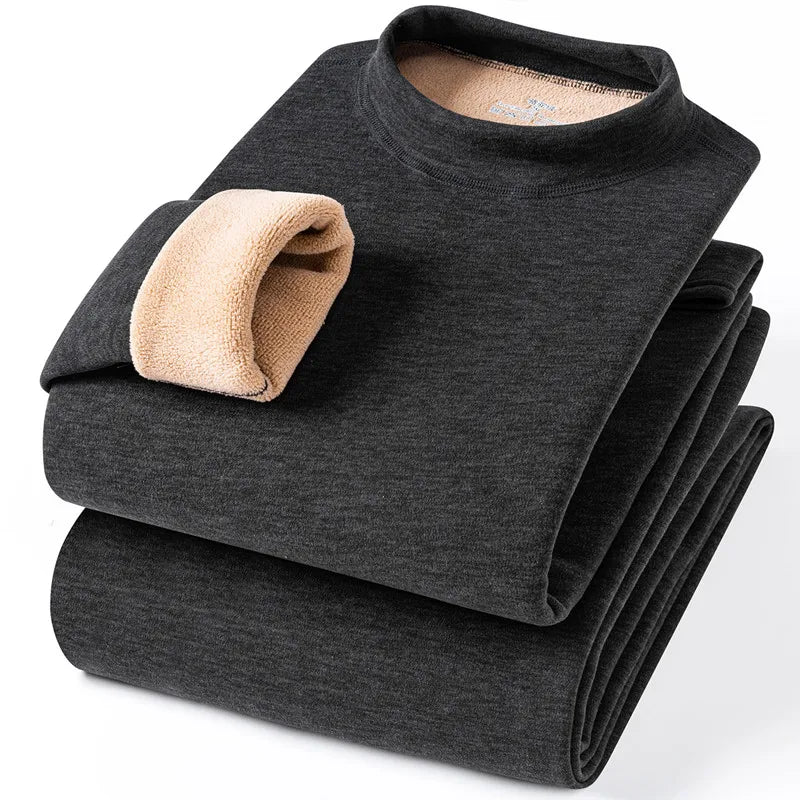Large Størrelse 8XL Termisk undertøysett for menn Høst Vinter Fritid Ensfarget Long Johns Holder varmen Kaldt vær Termisk klær