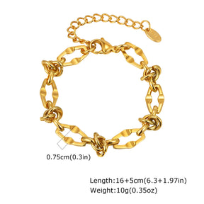 Elegant Gold Stainless Steel Bracelet – Durable, Hypoallergenic & Timeless Style