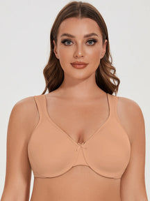 Seamless Unlined Minimizer Bra – Comfortable Plus Size Support with Underwire