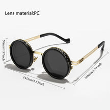 Sunglasses - Manual Dimming Sunglasses Vintage Steampunk Round Rotatable Adjustment Glasses Mountaineering Fishing Polarized Lenses