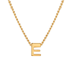Chic Tiny A-Z Letters Necklaces for Women Girls, Gold Color Stainless Steel Initial Chokers,Small Pendent Necklaces Jewelry