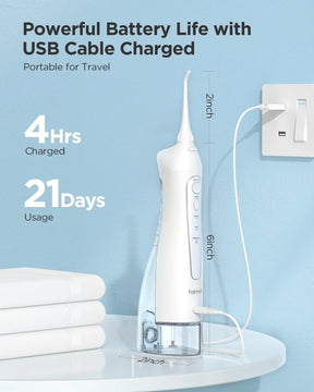 Water Flossers Oral Irrigator- Dental 3 Modes Water Tank for Teeth 300ML Waterproof Teeth Cleaner
