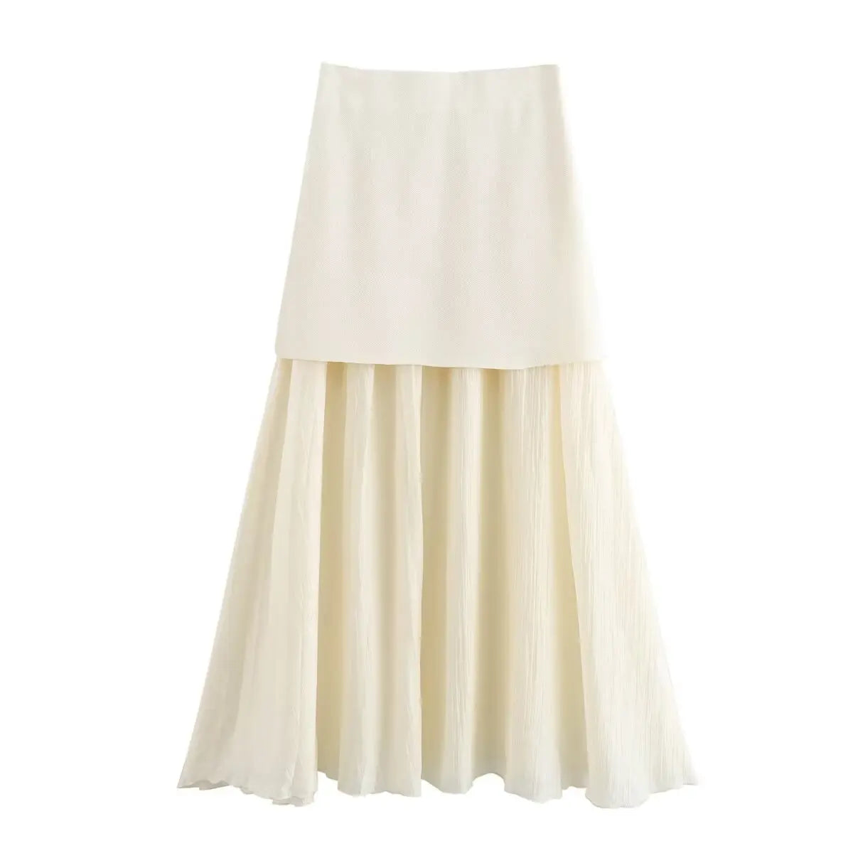 Women’s Knitted Skirt Set – V-neck Sleeveless Slim Vest & Patchwork Loose Skirt | Casual & High Street Fashion