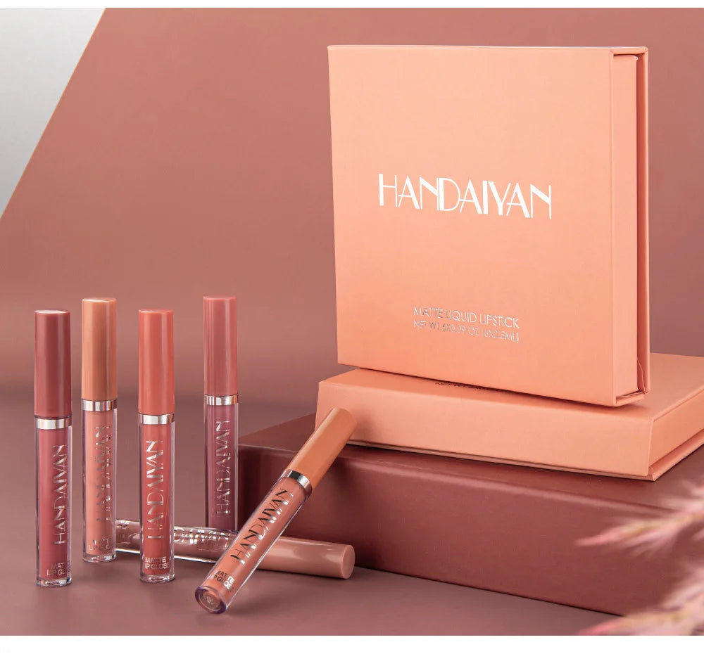 6 PCS Korean Lipstick Set – The Famous Korean Makeup | Long-Lasting, Waterproof & Matte -Original product- Free Shipping to Europe