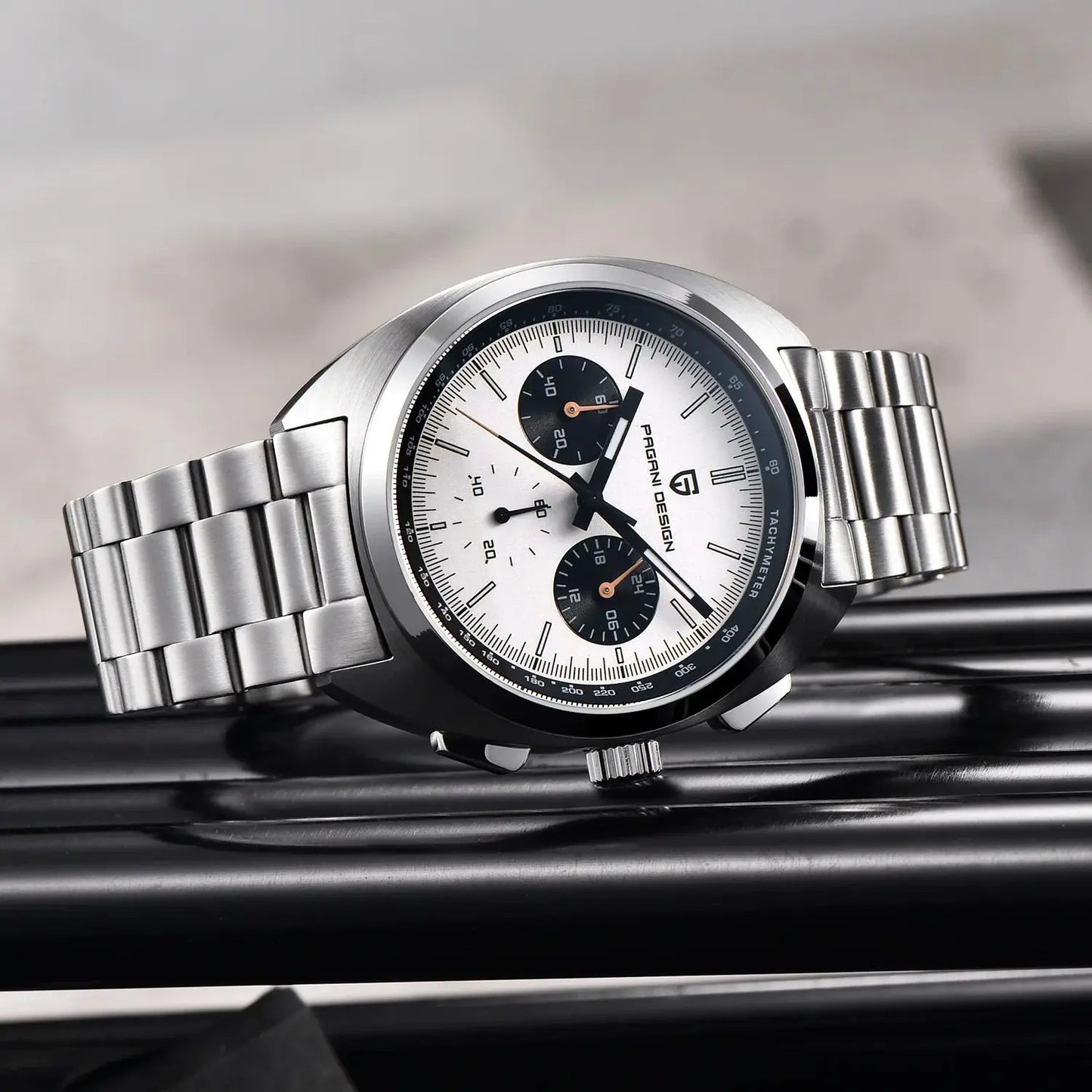 MIAMI DESIGN VK63 - Relógio masculino de luxo | Cronógrafo esportivo com vidro safira e movimento de quartzo