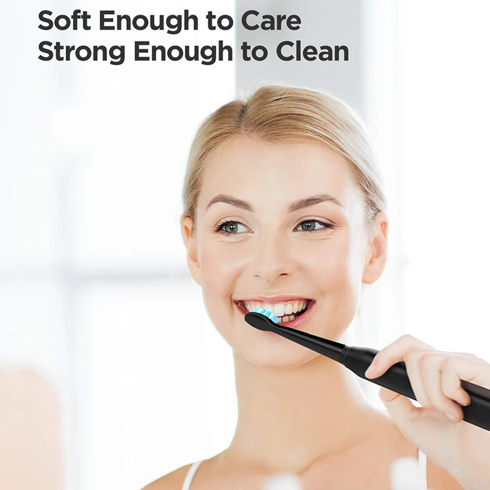 Sonic Electric Toothbrush – USB Rechargeable, Waterproof, with 8 Brush Heads & Travel Case - 100% original product