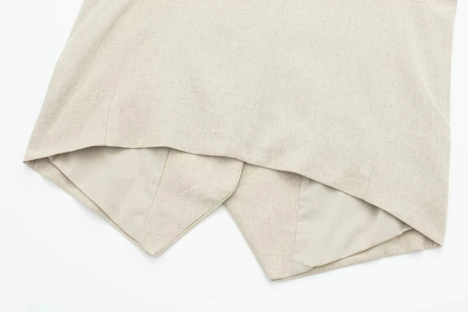 Women’s Linen Vest Shorts Set – V Neck Chic Summer Casual  Office Outfit