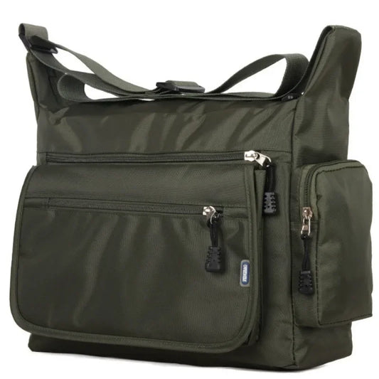 Unisex vandtæt crossbody skuldertaske – letvægts nylon messenger taske til kontor & rejser