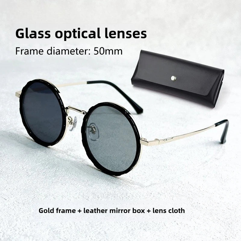 Sunglasses - Manual Dimming Sunglasses Vintage Steampunk Round Rotatable Adjustment Glasses Mountaineering Fishing Polarized Lenses