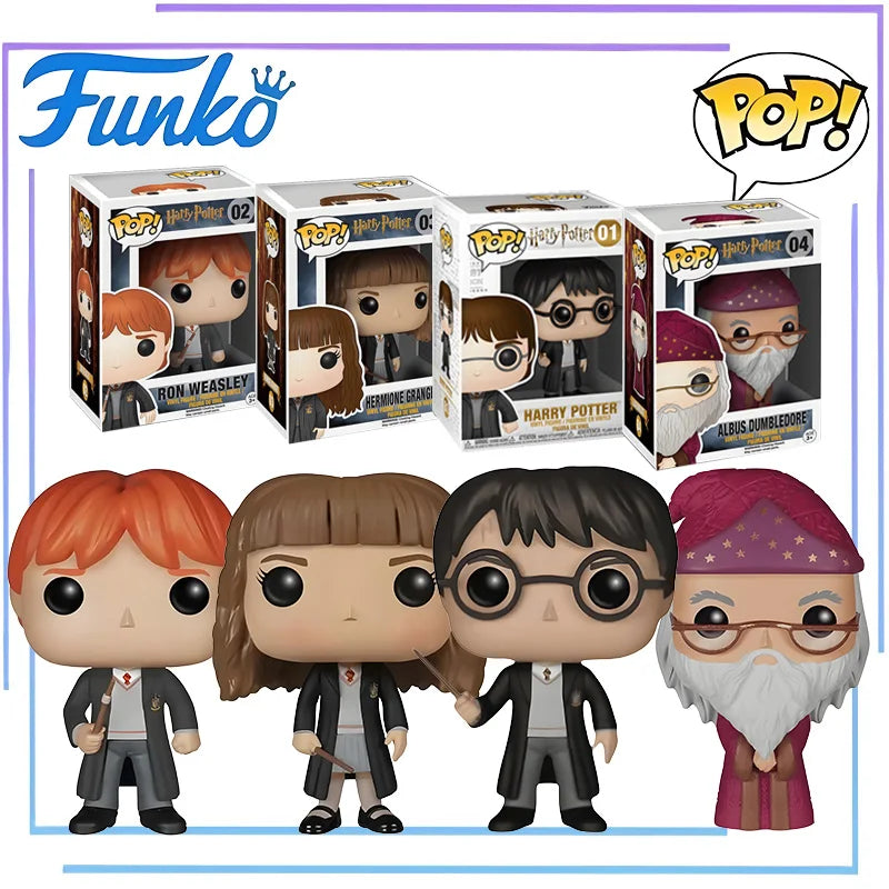 FUNKO POP™ Harry Potter Action Figures – Limited Edition: Harry Potter, Hermione, Ron Weasley, Dumbledore