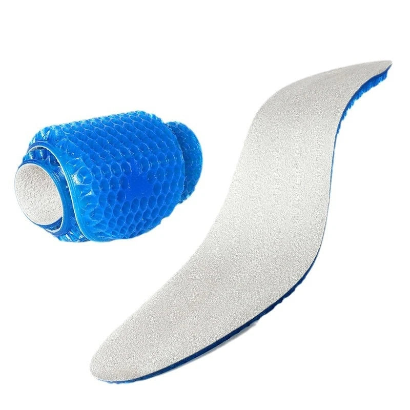Chaussures en silicone en nid d'abeille Absorption de choc douce couvrant les chaussures de semelle intérieure pads sueur mèche la semelle de chaussures respirantes 1pair
