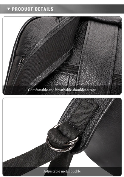 Genuine Leather Unisex Backpack – Elegance Meets Everyday Function