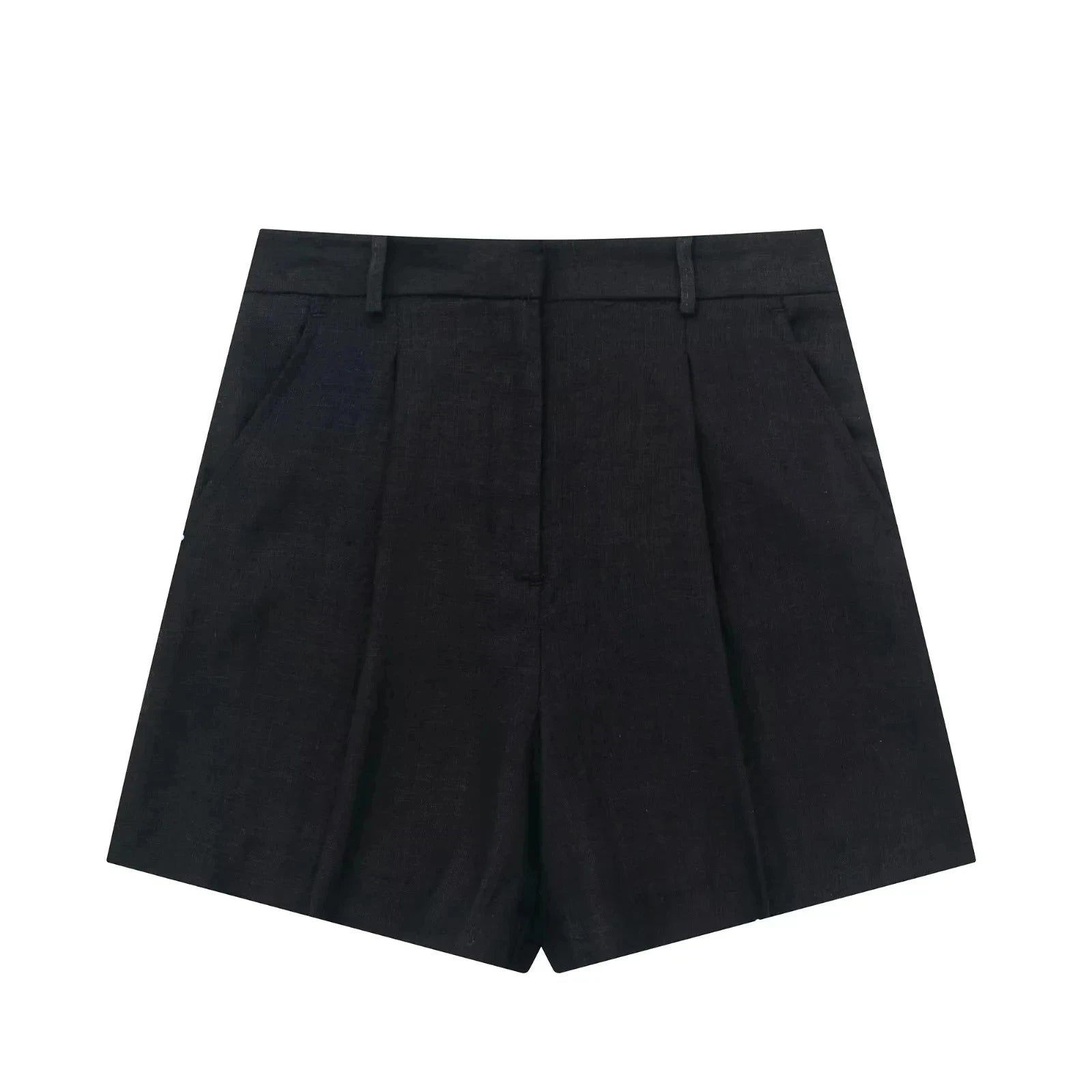 Women’s Linen Vest Shorts Set – V Neck Chic Summer Casual  Office Outfit