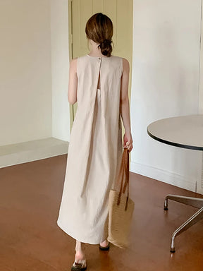 Robe maxi d'été - fluide, élégant et floue du corps